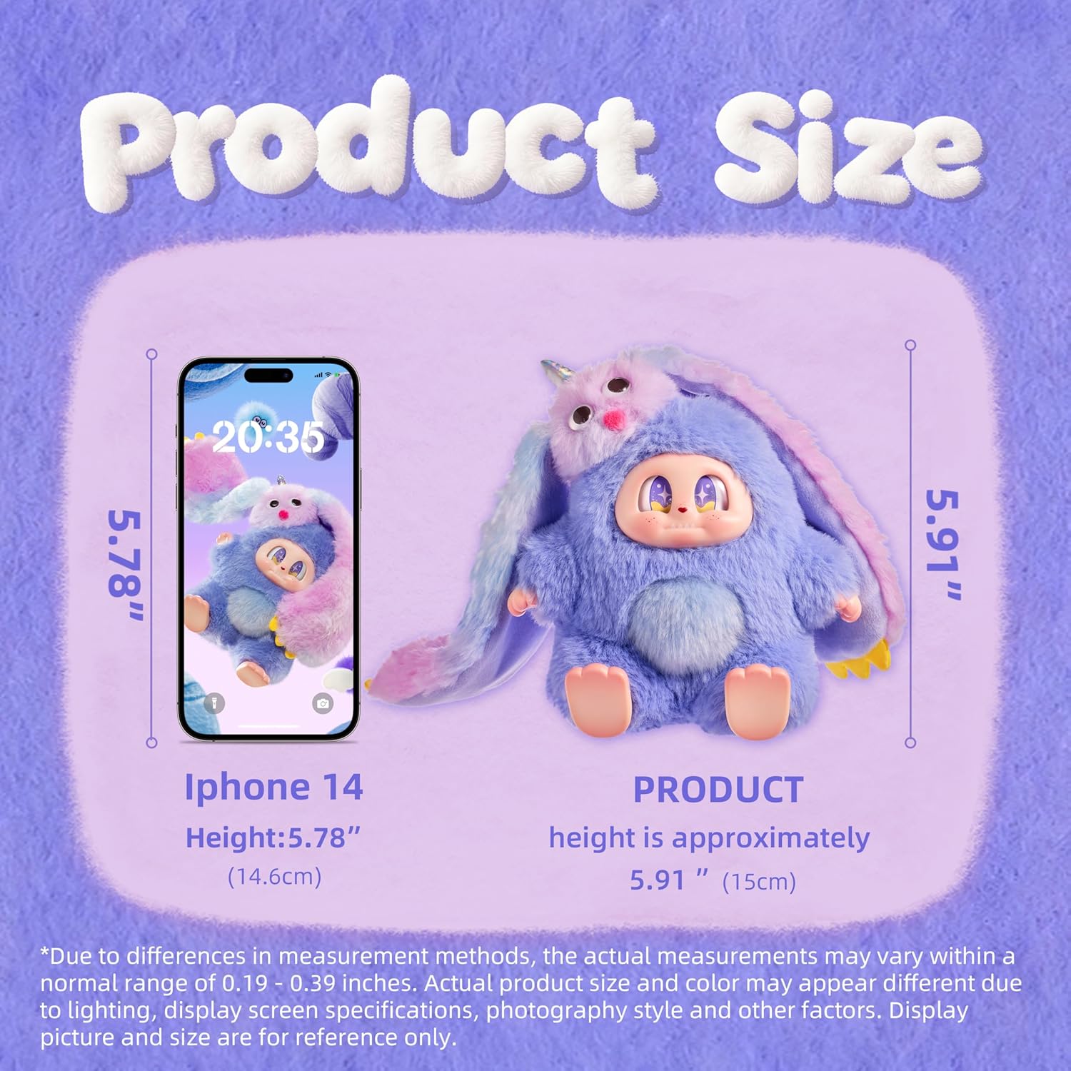 POP JOY Monster Cupa Twin Universe Series Plush Blind Box – Soft Vinyl Plush Monster Collectible, Cute Mystery Stuffed Toy with Hanging Loop Birthday Holiday Pendant Gift (One Random Box)