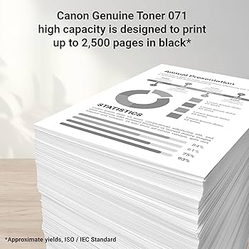 Amazon.com: Canon Genuine 071 Black Toner Cartridge High