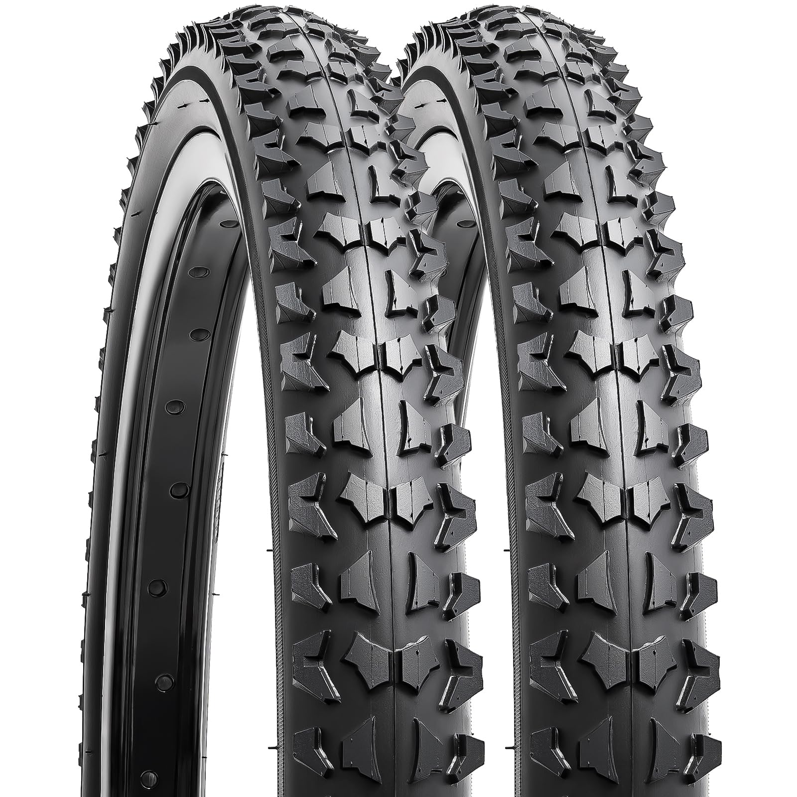 YUNSCM 2-PCS 18" Mountain Bike Tires 18x1.95/53-355 Compatible with 18 x 1.95 18x2.0 Mountain/Off Road/Road Bicycle Bike Tyre