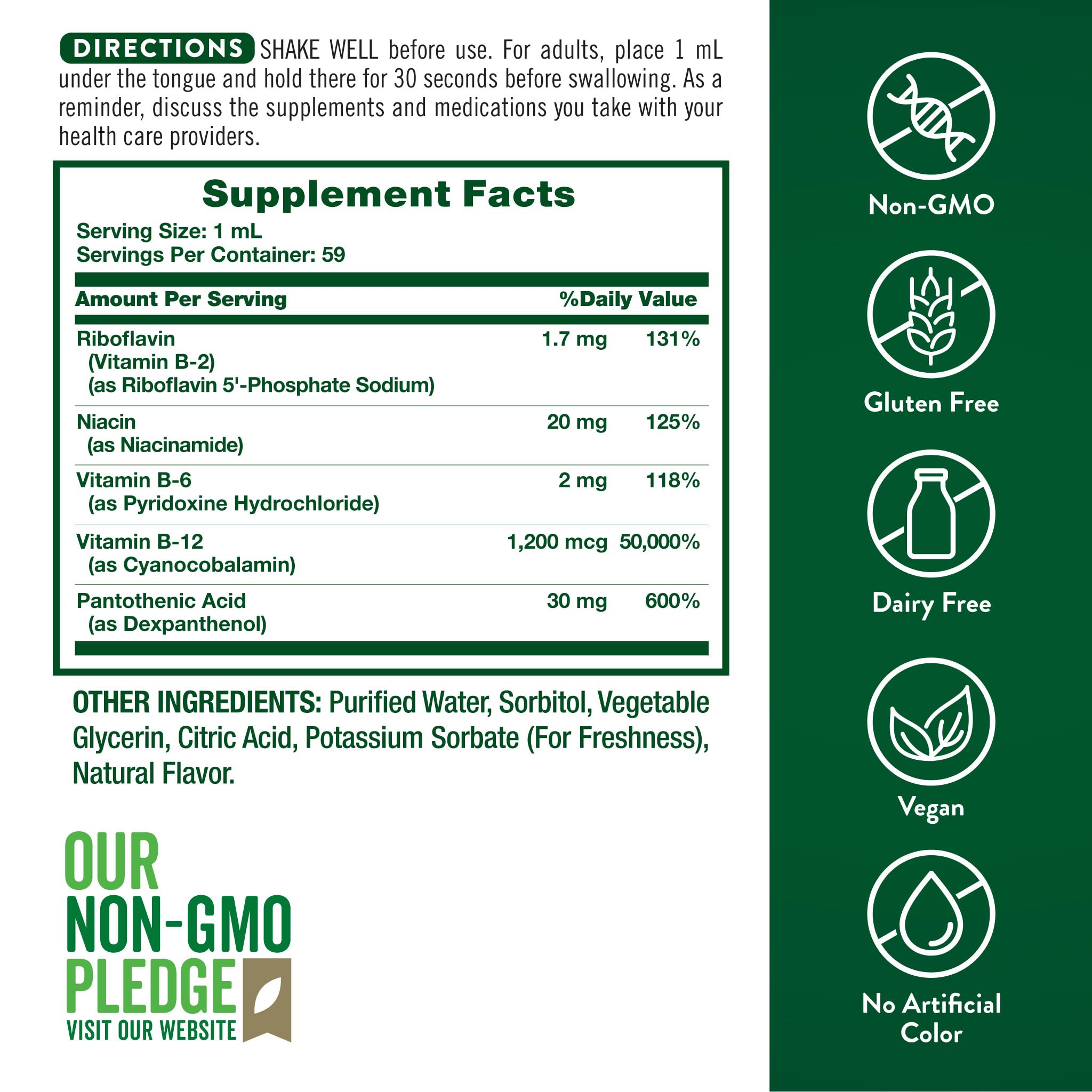 Nature's Truth Sublingual B Complex | with B12 | 2 Fluid Ounces — Amazon image 2