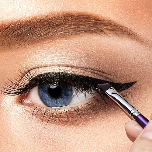 Miniatura 17 de PRO Precision Gel Eye Liner - Brocha para delineador de ojos de gel de precisión ultra fina, ángulo plano inclinado, cerdas sintéticas sin crueldad