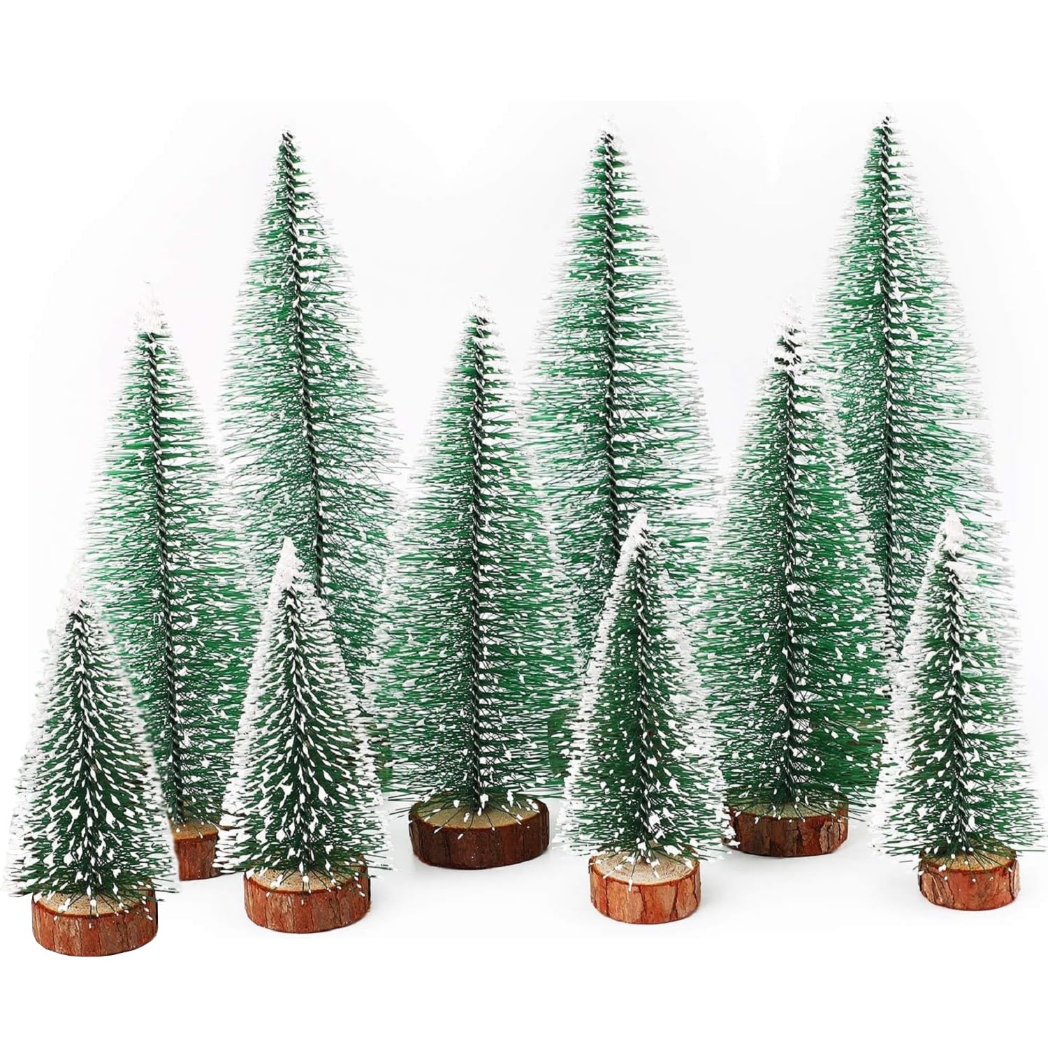 10 Stück Weihnachtsbaum Mini Künstlich, 3 Größe Miniatur Tannenbaum Klein Weihnachts Baum Mini Christbaum Tree Künstlicher Weihnachtsbaum Deko 10/15/20 cm