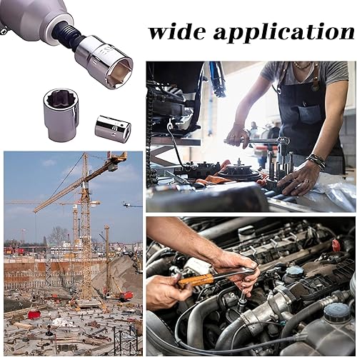 Miniatura 10 de Dianrui Juego de 4 adaptadores de enchufe negro, 14" x 38", 38" x 14", 38" x 12", 12" x 38" Kit de convertidor reductoradaptador de trinquete