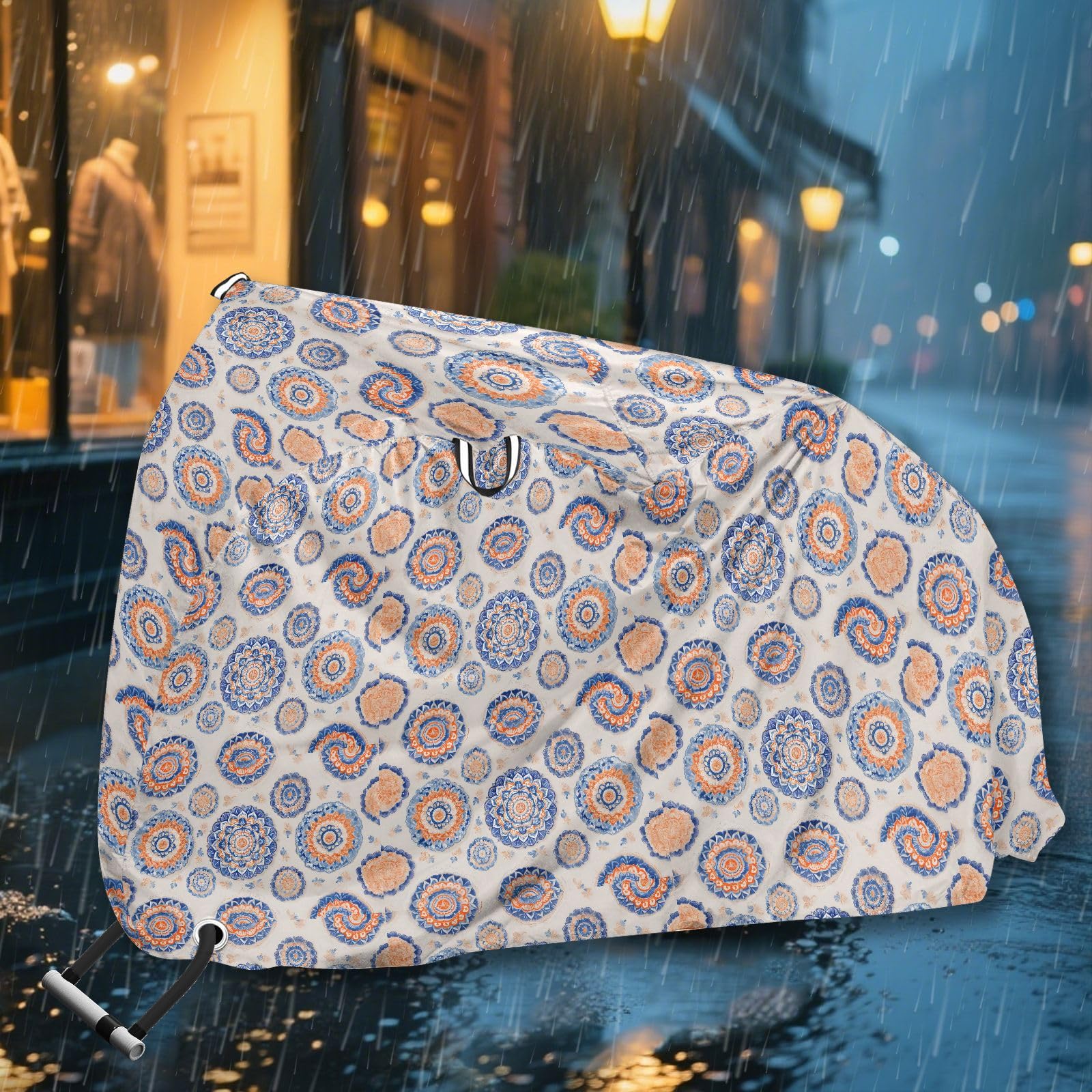 Copertura impermeabile per bici da esterno per ciclomotore, resistente e antivento, protezione solare per mountain bike e bici da strada, mandala