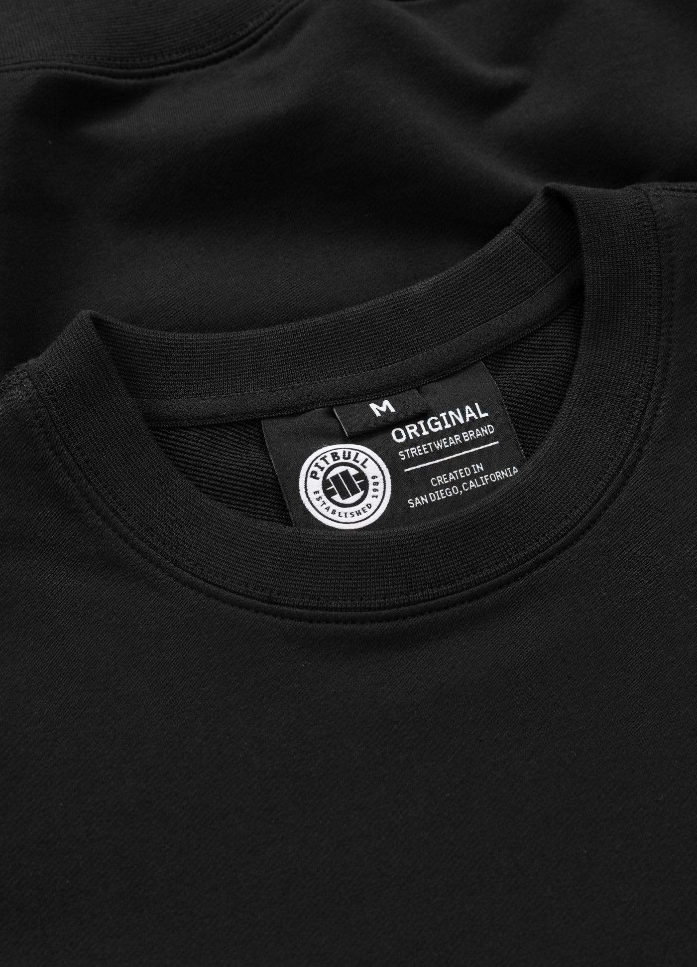PITBULL Męska bluza Troublemaker Crewneck Pulower 280 g, nadruk na plecach psa, streetwear tricot terry, elastyczna, oddychająca, z długim rękawem