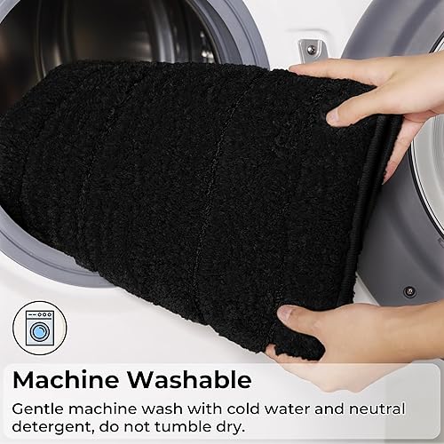 Miniatura 7 de GRANNY SAYS Alfombras de baño grises, 16 x 24 pulgadas, alfombras de baño pequeñas antideslizantes, alfombras de baño lavables para baño, tapetes de