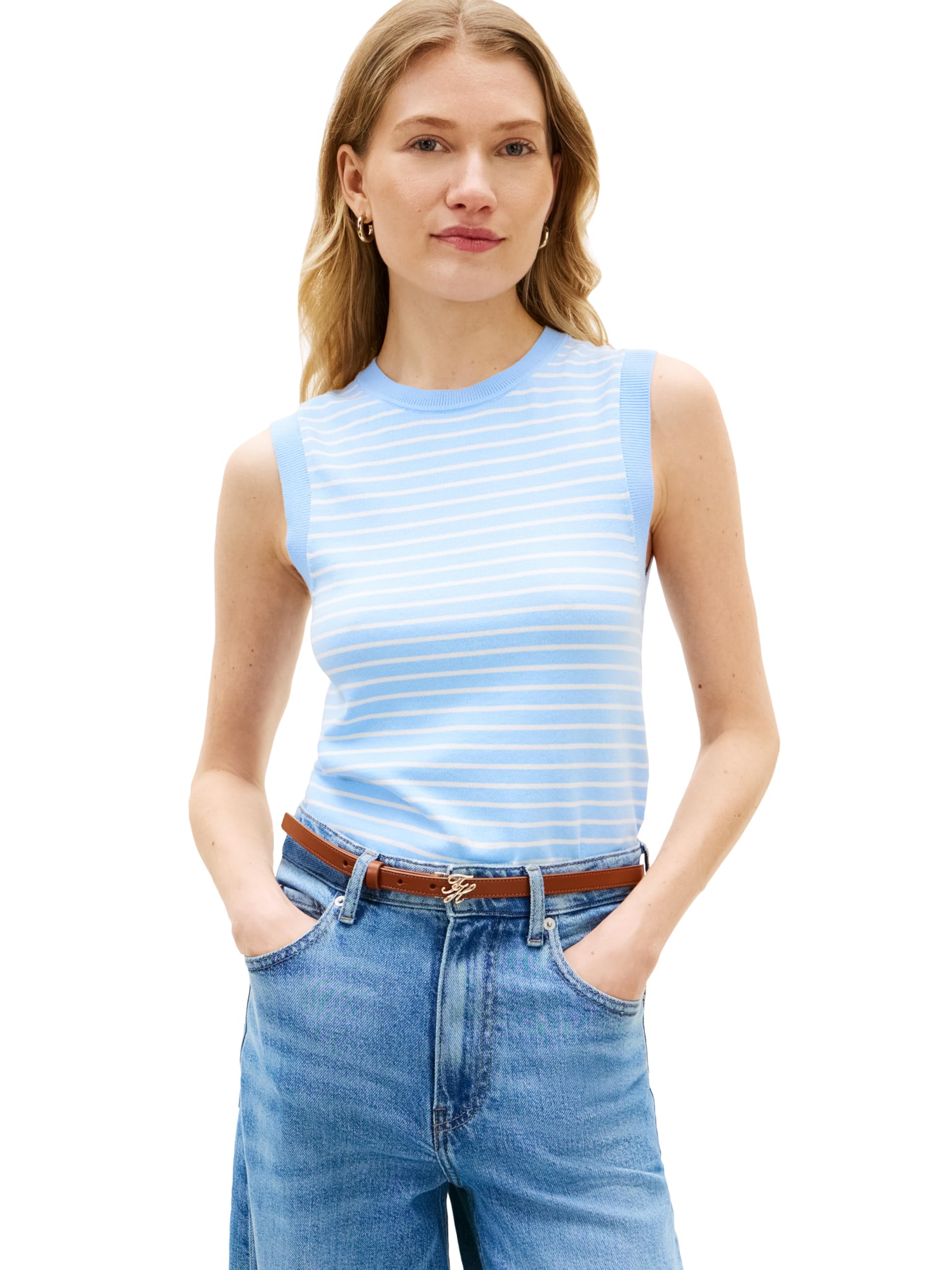 

                                                    Tommy Hilfiger Women's Cotton Sleeveless Tank Swea