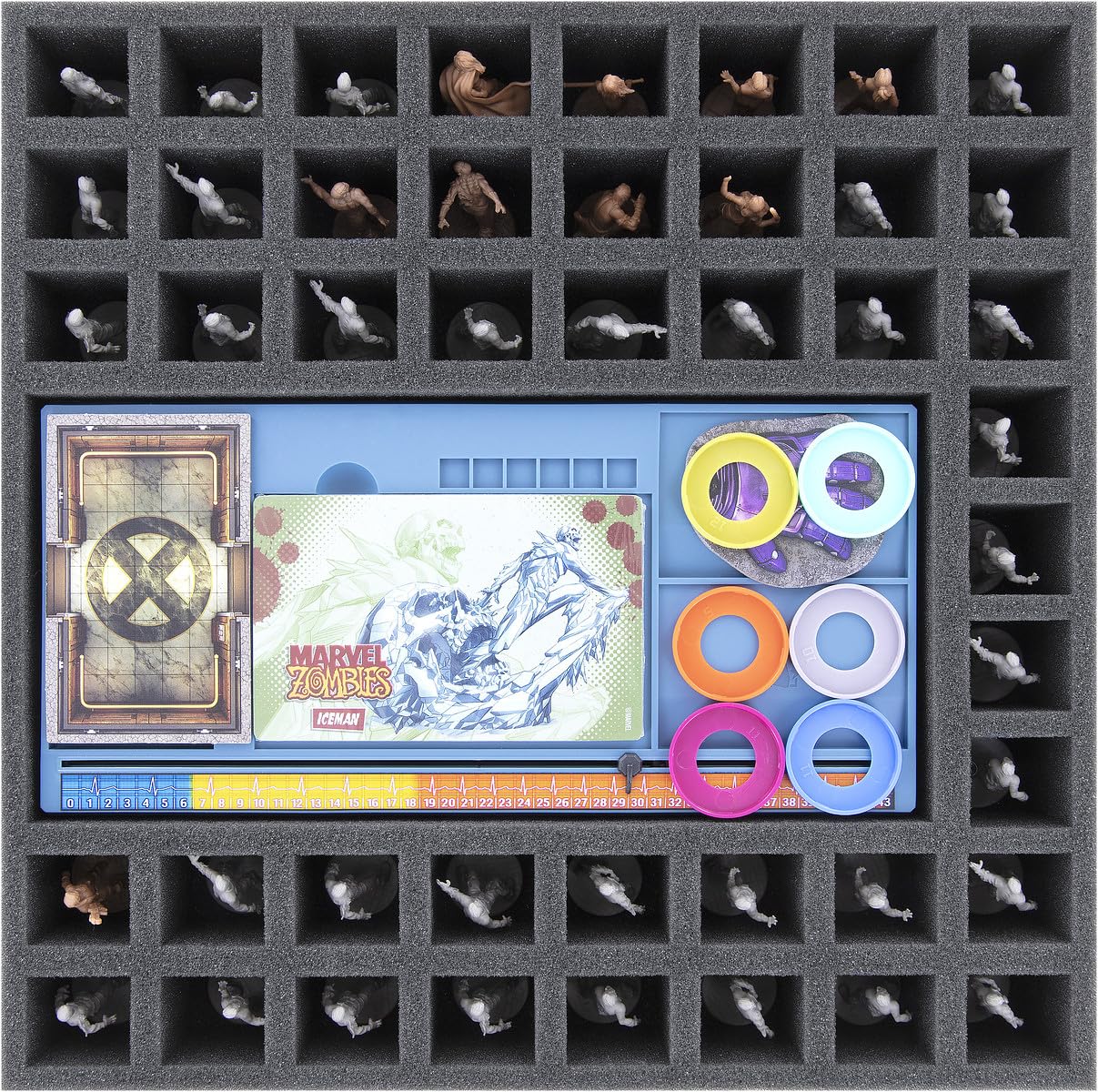 Zestaw pianki Feldherr z wkładką Organizer kompatybilny z Marvel Zombies: X-Men Resistance - pudełko z grą planszową