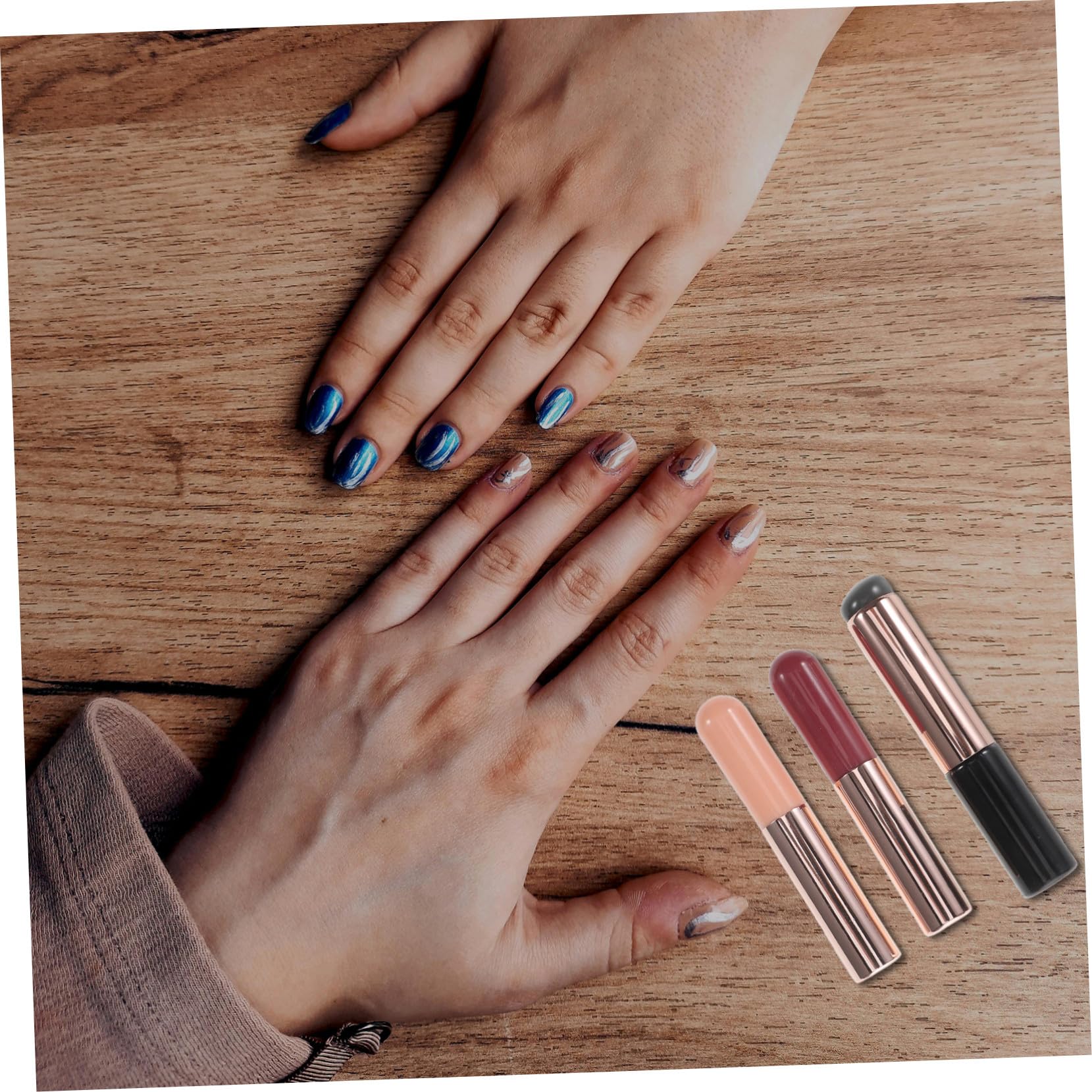 Healeved 12pezzi Pennello Per Unghie Per Tecniche Di Nail Art Applicatore Flessibile e Morbido Per Trucco e Unghie