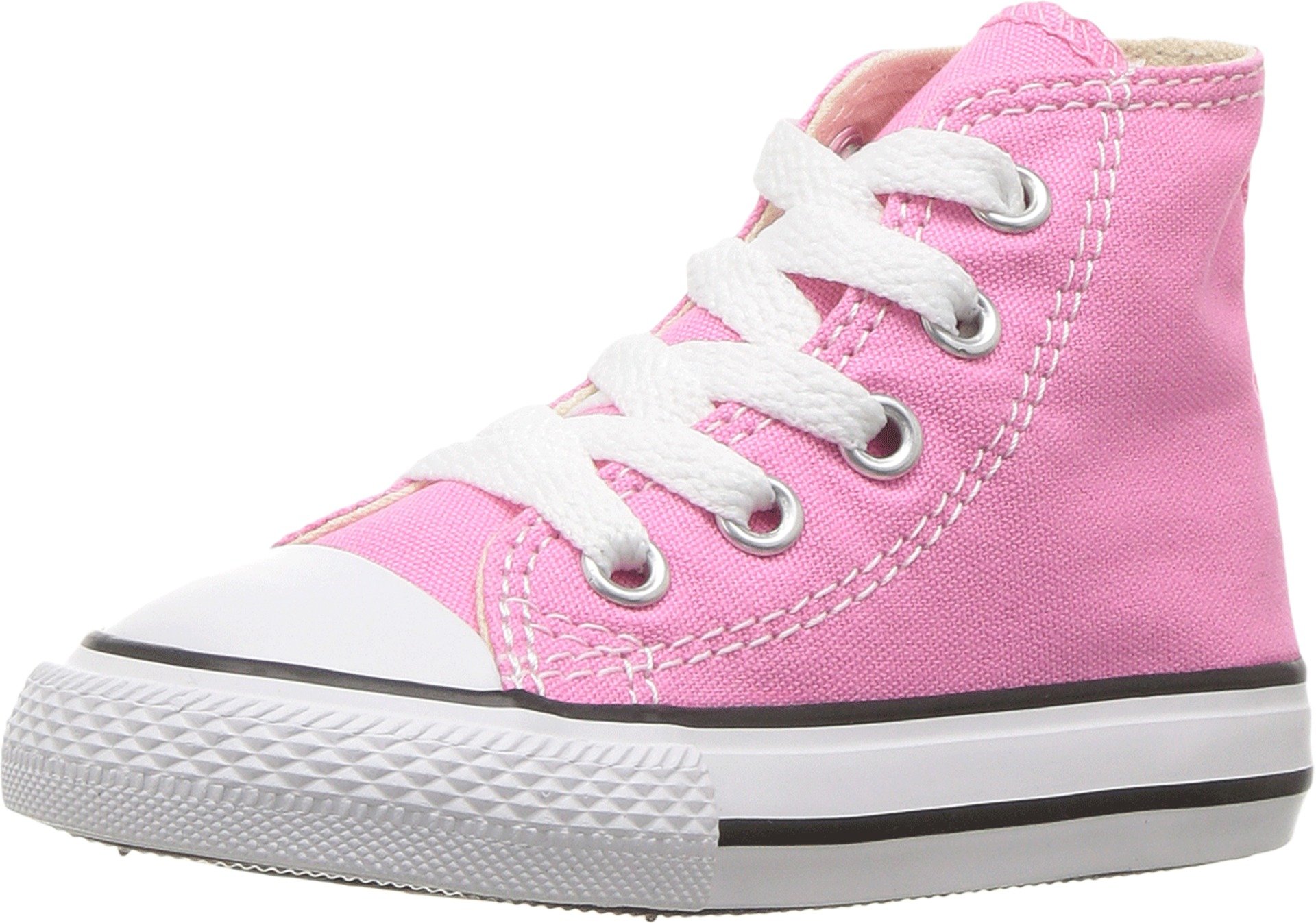 Converse All Star Hi Infant Canvas Trainers Pink Canvas - 10 Youth UK