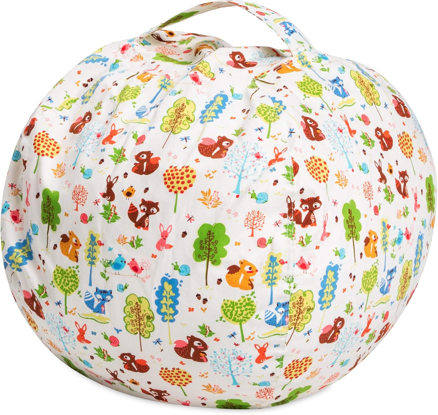 Posh Stuffable Kids Stuffed Animal Storage Bean Bag Chair Cover - Childrens Toy Organizer, Large 38" - Canvas Animals Forest Critters