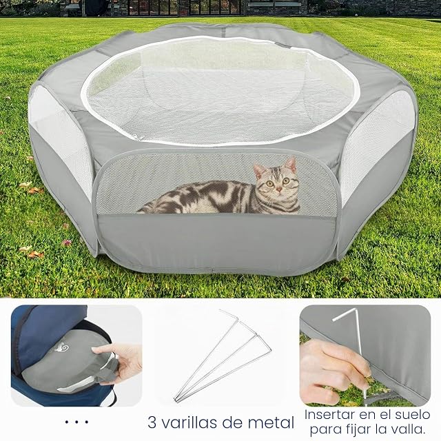 Foto 5 de 8 de Pawaboo Parque animales pequeños cremallera, gris claro