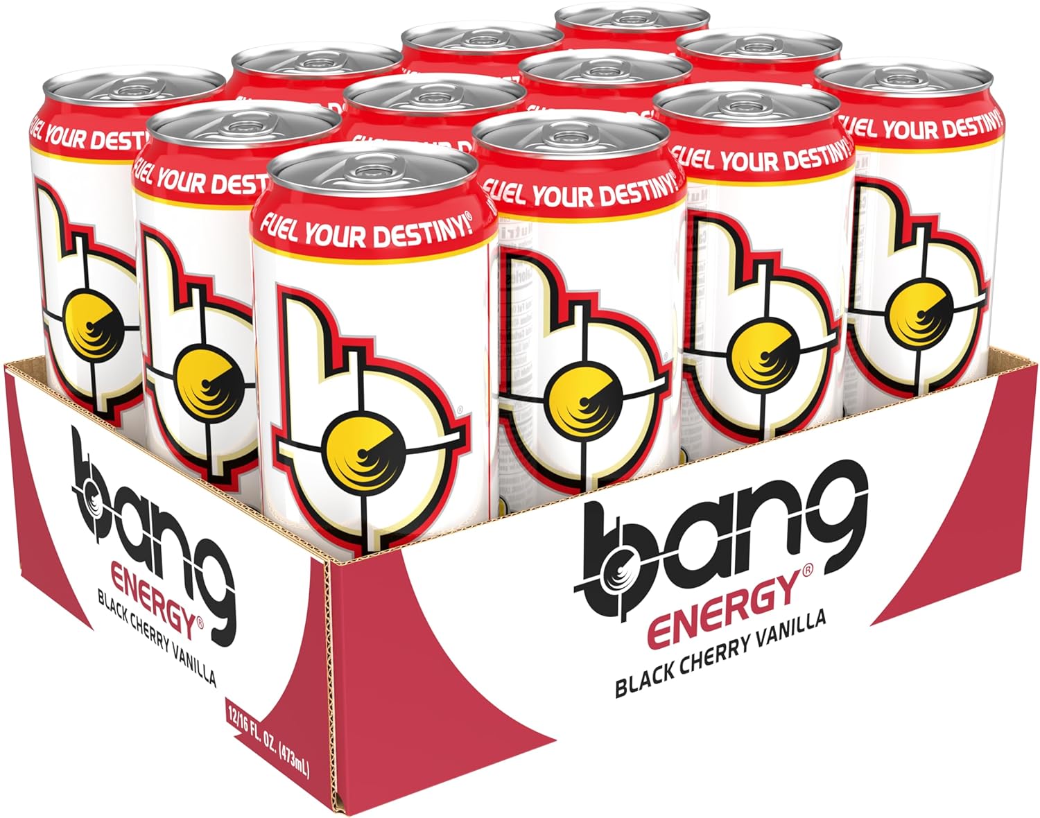 Bang Energy Black Cherry Vanilla, Sugar-Free Energy Drink, 16-Ounce | Pack of 12