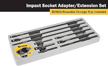 Amazon.com: Titan 12089 9-Piece Impact Socket Adapter and