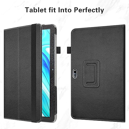 Miniatura 4 de Bige Funda de piel sintética para pimiento picante, funda de soporte plegable de 2 pliegues para tableta de 10.1 pulgadas, Galaxy