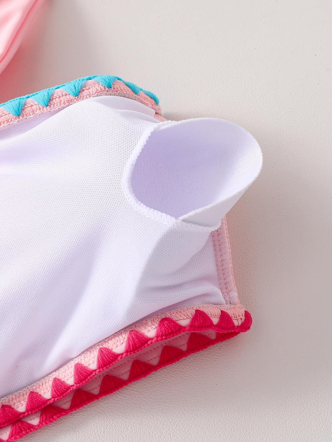4 Pack Teen Girls Swimsuits Two Piece Colorful Contrast Trim Swimwear Summer Beach Bikini Bathing Suit