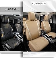 Vista 5 de CAR PASS - Juego de fundas de asiento para auto, cuero sintético impermeable con diamantes de imitación brillantes, para interior, universal, tiras