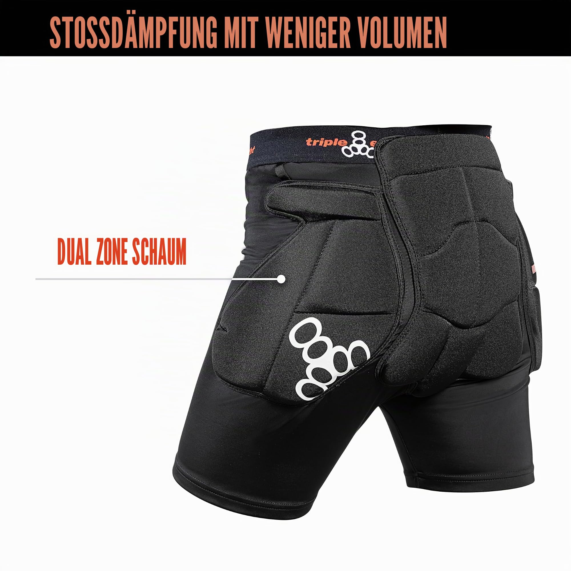 Triple Eight Bumsaver 2 Gepolsterte Shorts für Skateboarden, Snowboarden und Skifahren