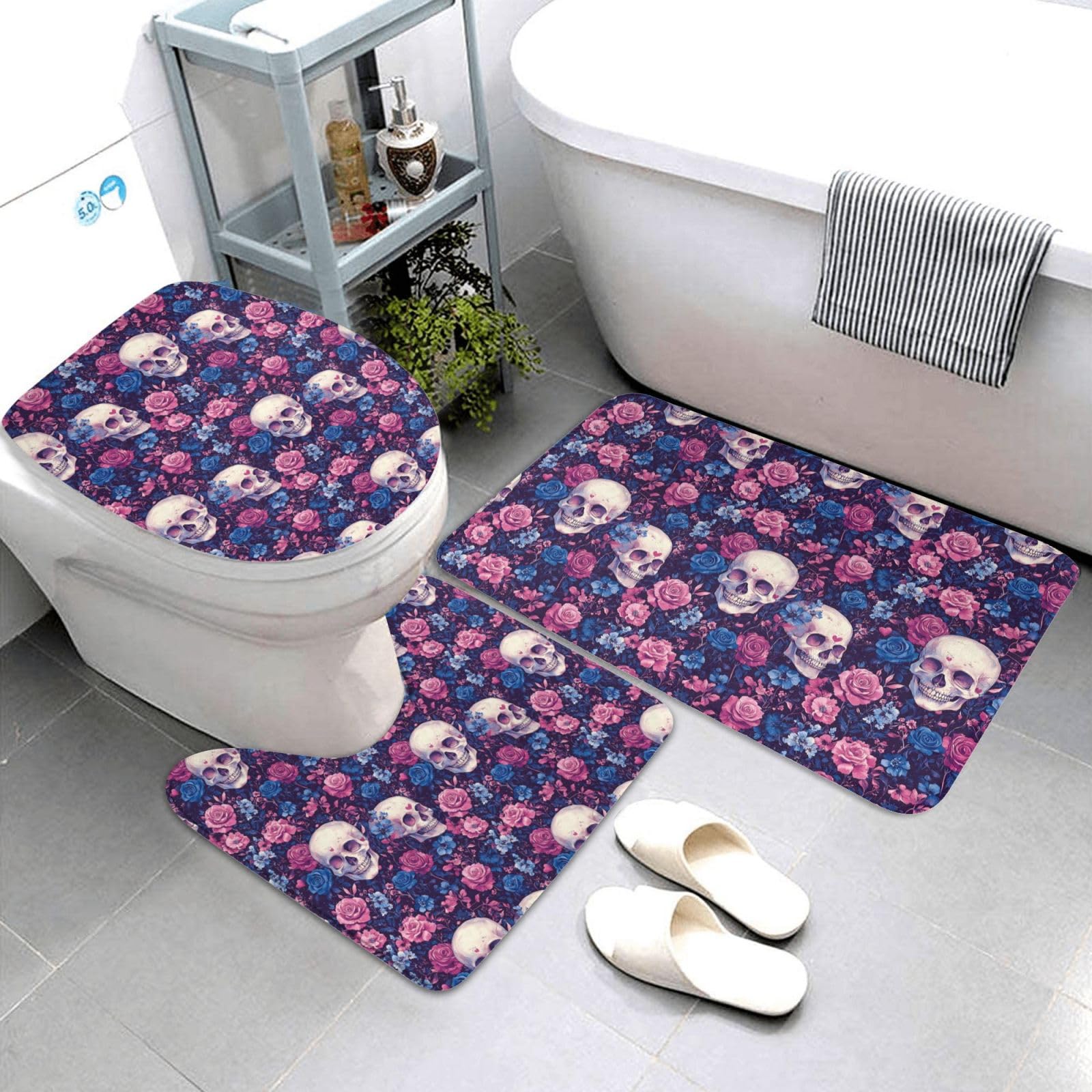 Tapis de salle de bain ultra absorbant et antidérapant lavable lot de 3 pièces