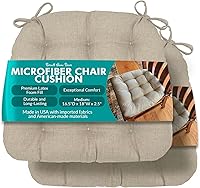 Vista 38 de Barnett Home Decor Cojín para Silla de Comedor de Microgamuza Camel con Lazos - 15 x 17 Tamaño Pequeño Cojín para Silla - Relleno de Espuma