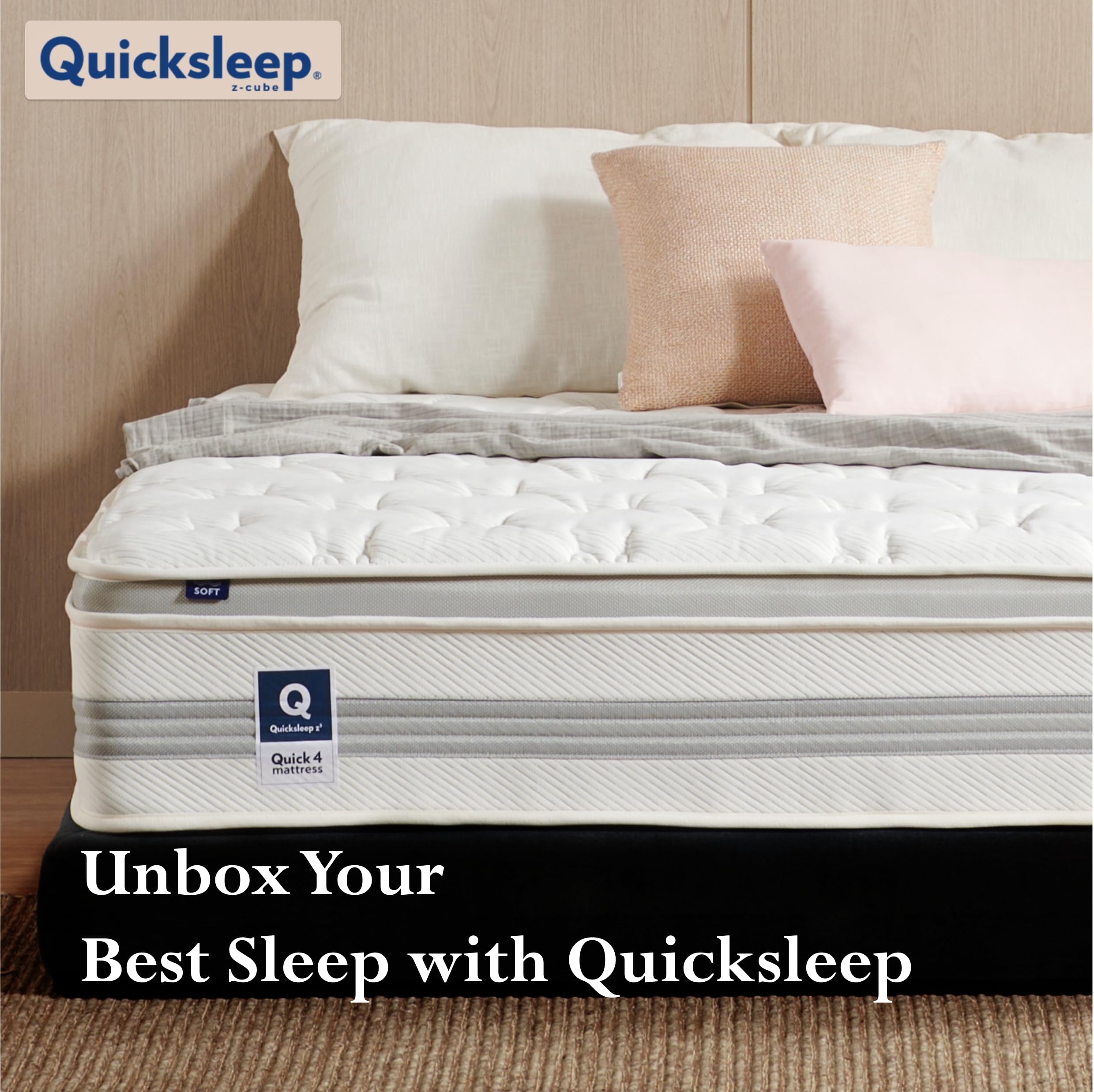 Amazon.co.jp: QUICKSLEEP QA4 Z キューブマットレス | クイーンサイズ