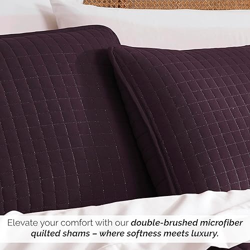 Vista 146 de Fundas Southshore Fine Linens Vilano Springs, para almohada, acolchadas, Microfibra, Pizarra, 20" x 36" 01 - Blanco brillante