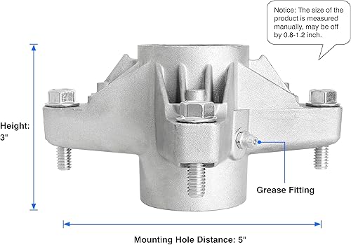 Miniatura 3 de 918-04426 Husillo apto para cortacésped Cub-Cadet, 618-3129 Conjunto de husillo para cortacésped Cub-Cadet Z Force Enforcer de 44 pulgadas, 48