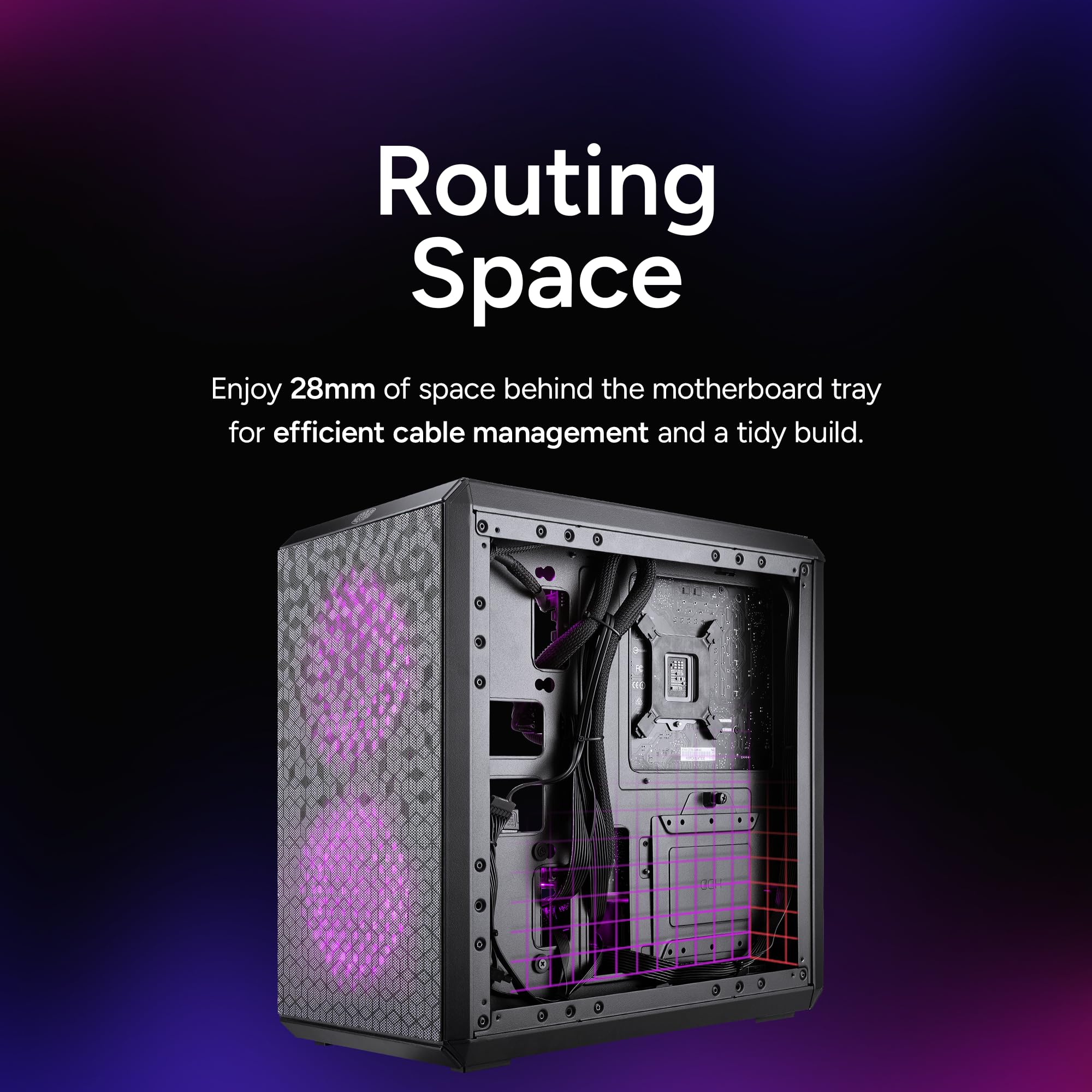 Cooler Master Q300L Verre trempé Boîtier PC, Noir, ATX