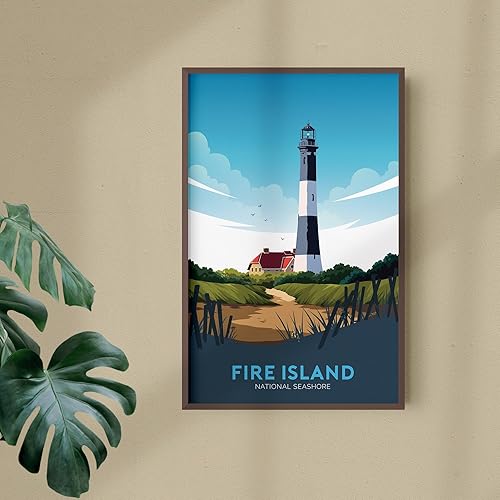 Miniatura 2 de Póster de la isla del fuego, sin enmarcar Impresión de viaje de la costa nacional de la isla del fuego, arte del parque nacional, póster de