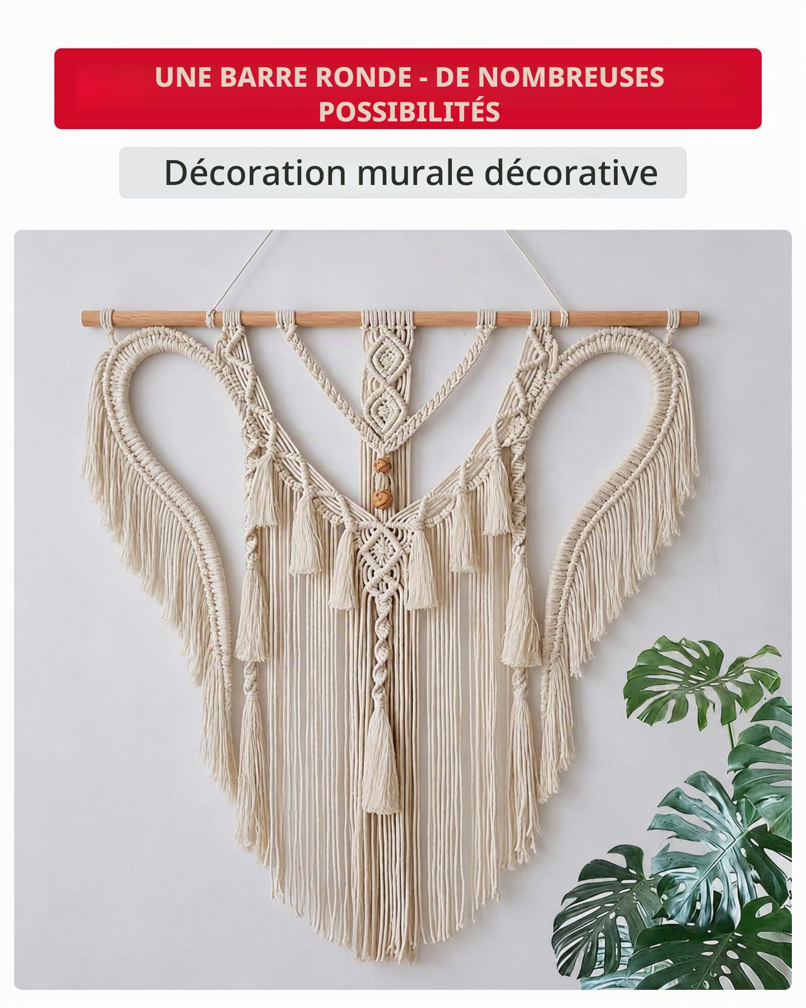 Gedotec Tige ronde en hetre lisse | tiges en bois | batons de bricolage 40 x 1000 mm | lot de 5 | tiges en hetre a bricoler | tige en bois massif | batonnets