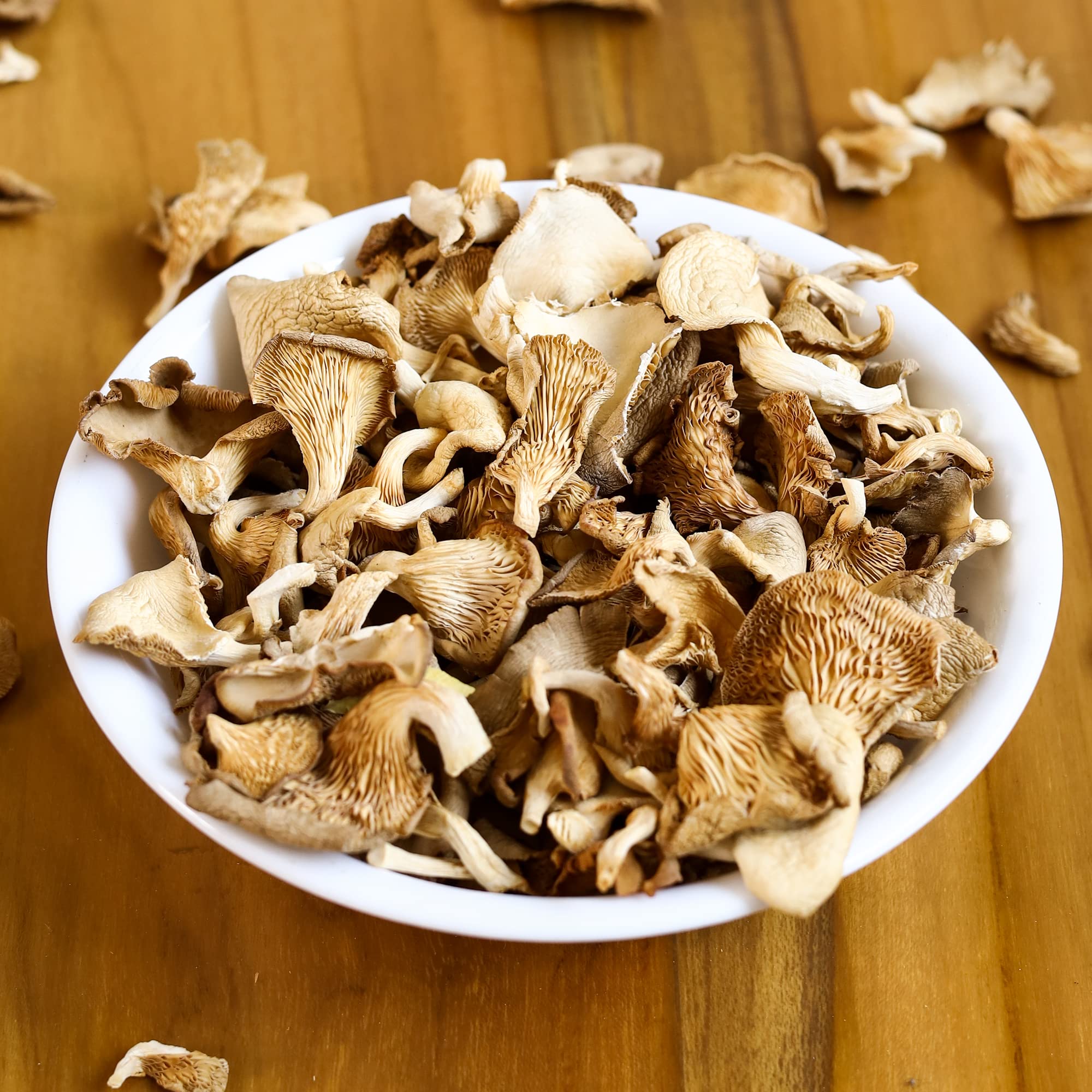 Voila Premium Dried Oyster Mushrooms 100g | High Protein | Gluten-Free | Natural Dehydrated Mushrooms | High Protein & High Fiber | Gluten Free | No Artificial Colors or Preservatives | Ideal for Soups, Stir Fry, Pasta & Asian Recipes. (5G Protein per 20 gm) 2