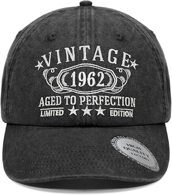 64th Birthday Gifts for Men Grandpa,1962 for 64 Year Old Vintage Baseball Hat, Turing 64th Parents