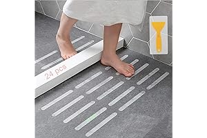 Anti-Slip Safety Strips for Showers and Tubs: 24 Pieces for a Non-Slip Bathing Experience