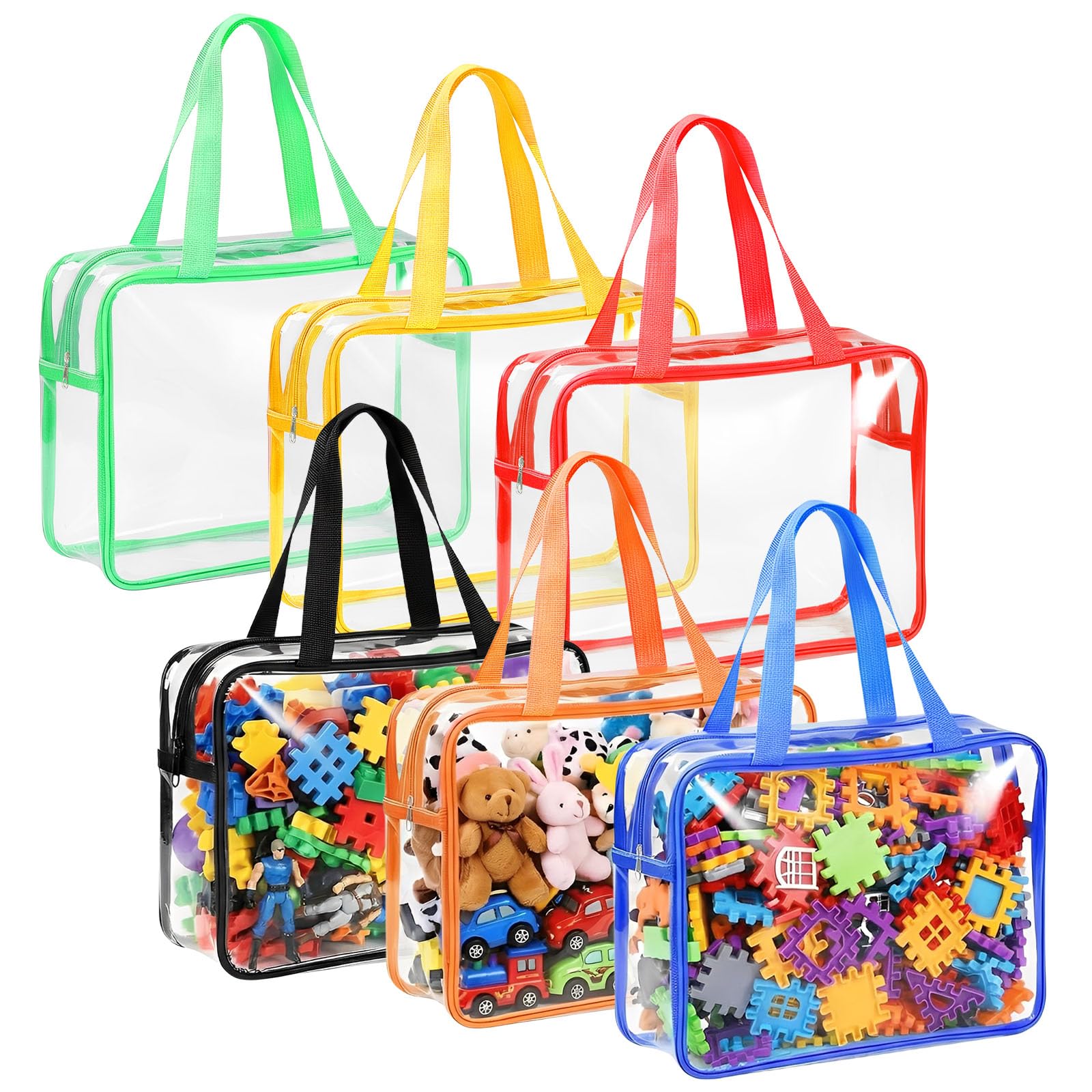 Sac rangement transparent jouet idéal pour organiser les blocs de construction