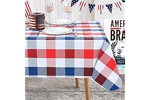 Fitable Blue White Checkered Tablecloth for Patriotic Celebrations