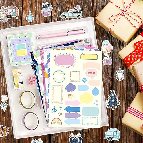 Miniatura 5 de FANCY LAND Juego de diario de bricolaje para niñas, kit de álbumes de recortes, cuaderno de diario, planificador de regalo, elige feliz cumpleaños,