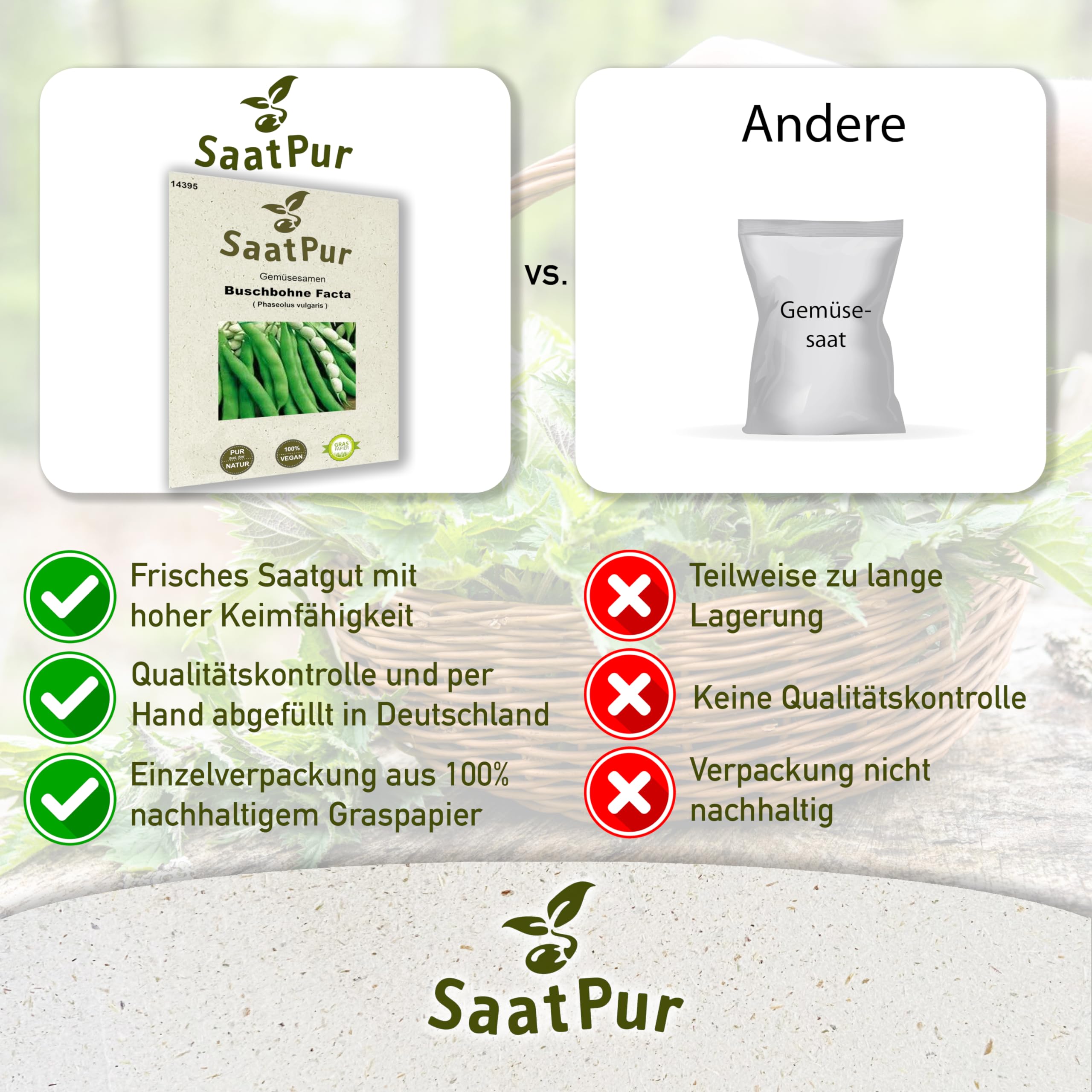 50 g Buschbohne Facta Bohnensamen Bohnensaat Samen Gartenbohne Palbohne  Trockenbohne Trockenkochbohne : Amazon.de: Garten
