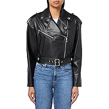 HUGO Women's Aridera Leather Biker Jacket