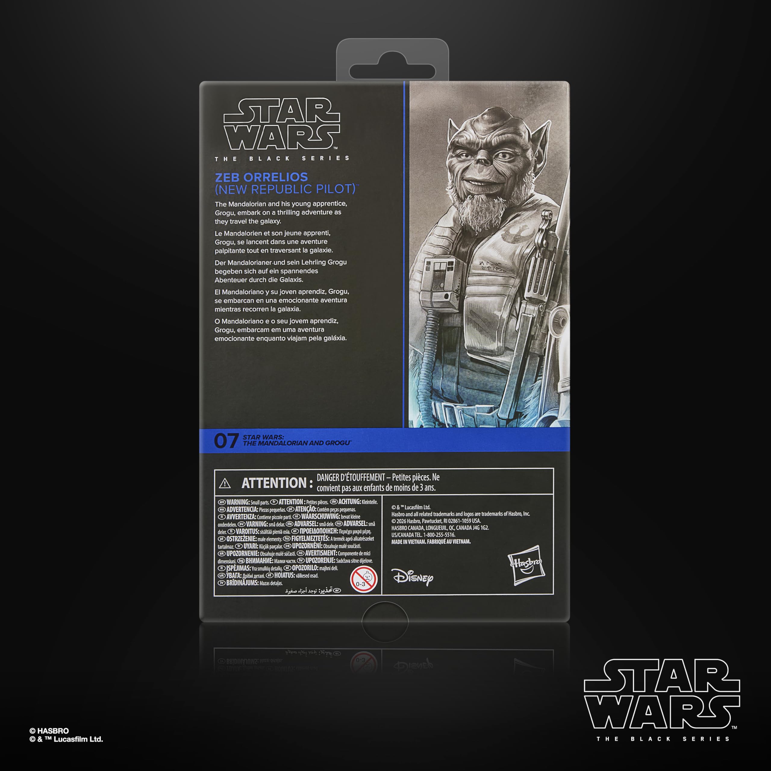 Star Wars The Black Series, Garazeb “Zeb” Orrelios, The Mandalorian & Grogu, Figura Premium Coleccionable de 15 cm
