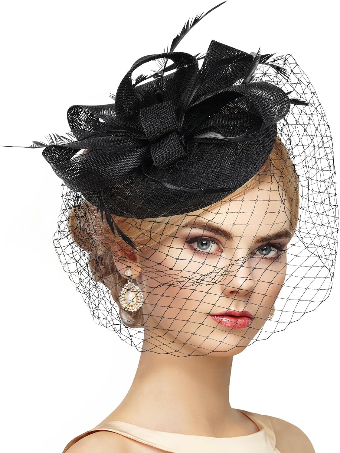 Zinniday 2026 Kentucky Attire Hats - 20s Vintage Derby Fascinators Hat with Hair Clip for Women Lady Girls Outfit Headwear