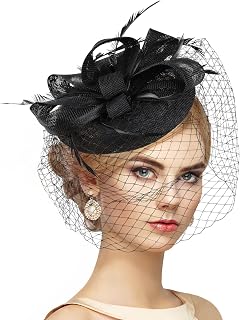 2026 Kentucky Attire Hats - 20s Vintage Derby Fascinators Hat with Hair Clip for Women Lady Girls Outfit Headwear