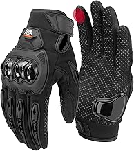 KEMIMOTO Motorcycle Gloves for Men/Women, Touchscreen Dirt Bike Gloves with Shell, Anti-Slip for Motorbike, Riding, Racing, Cycling, Dirt Bike, ATV, UTV, Motocross, BMX, Hiking