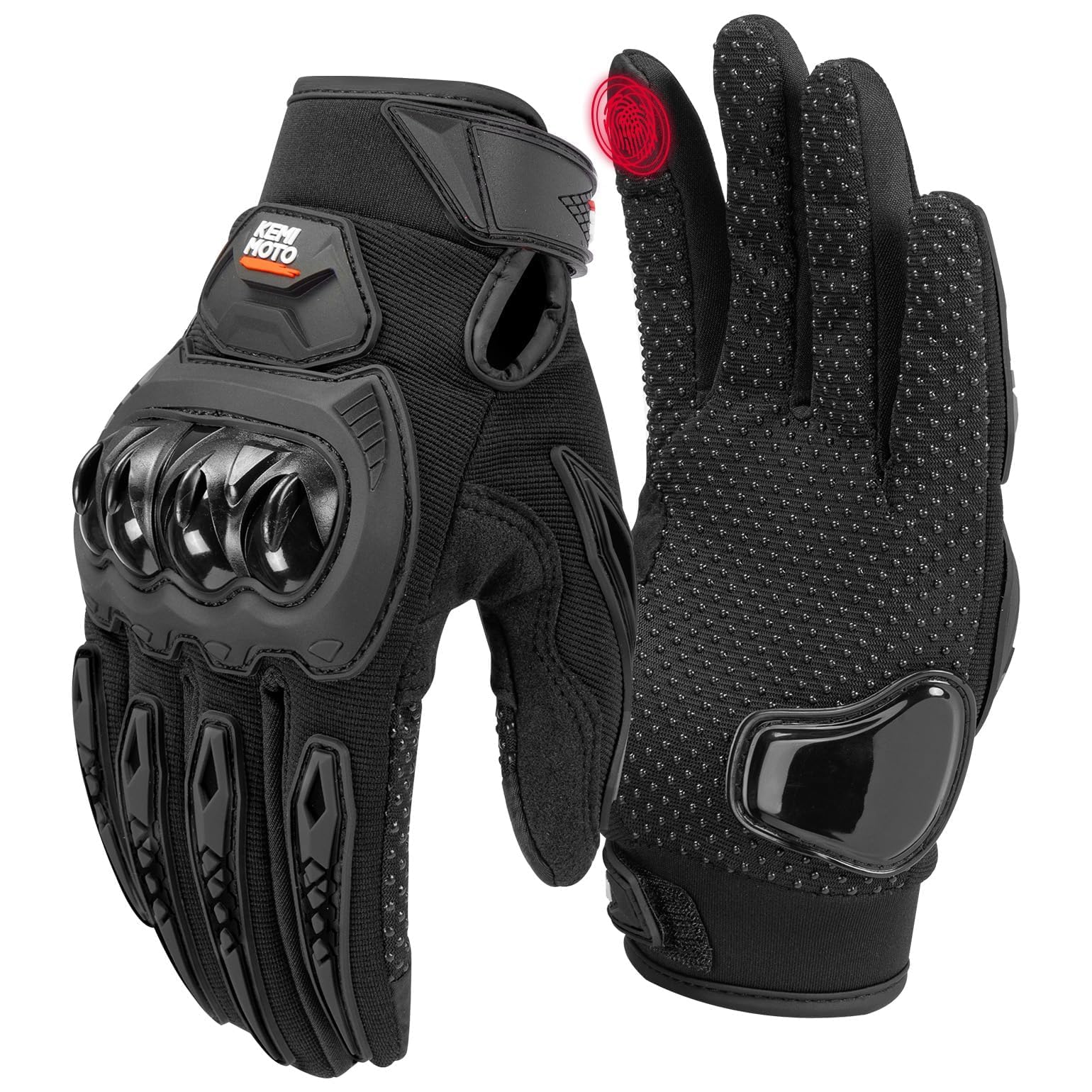 KEMIMOTO Motorcycle Gloves for Men Women Touchscreen Dirt Bike Gloves with Shell Anti-Slip for Motorbike Riding Racing Cycling