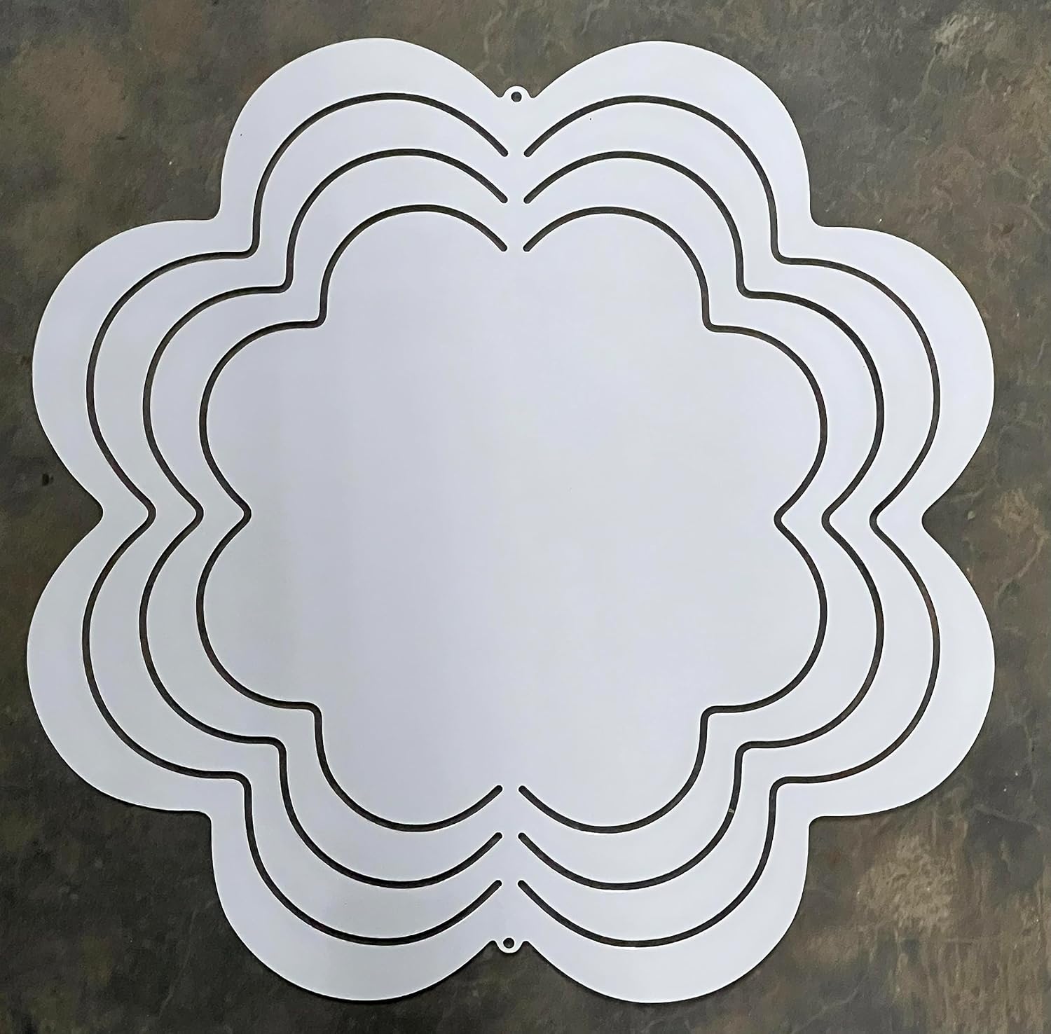 Groovy Flower Shaped Aluminum 10" Wind Spinner Sublimation Blank Pack of 3
