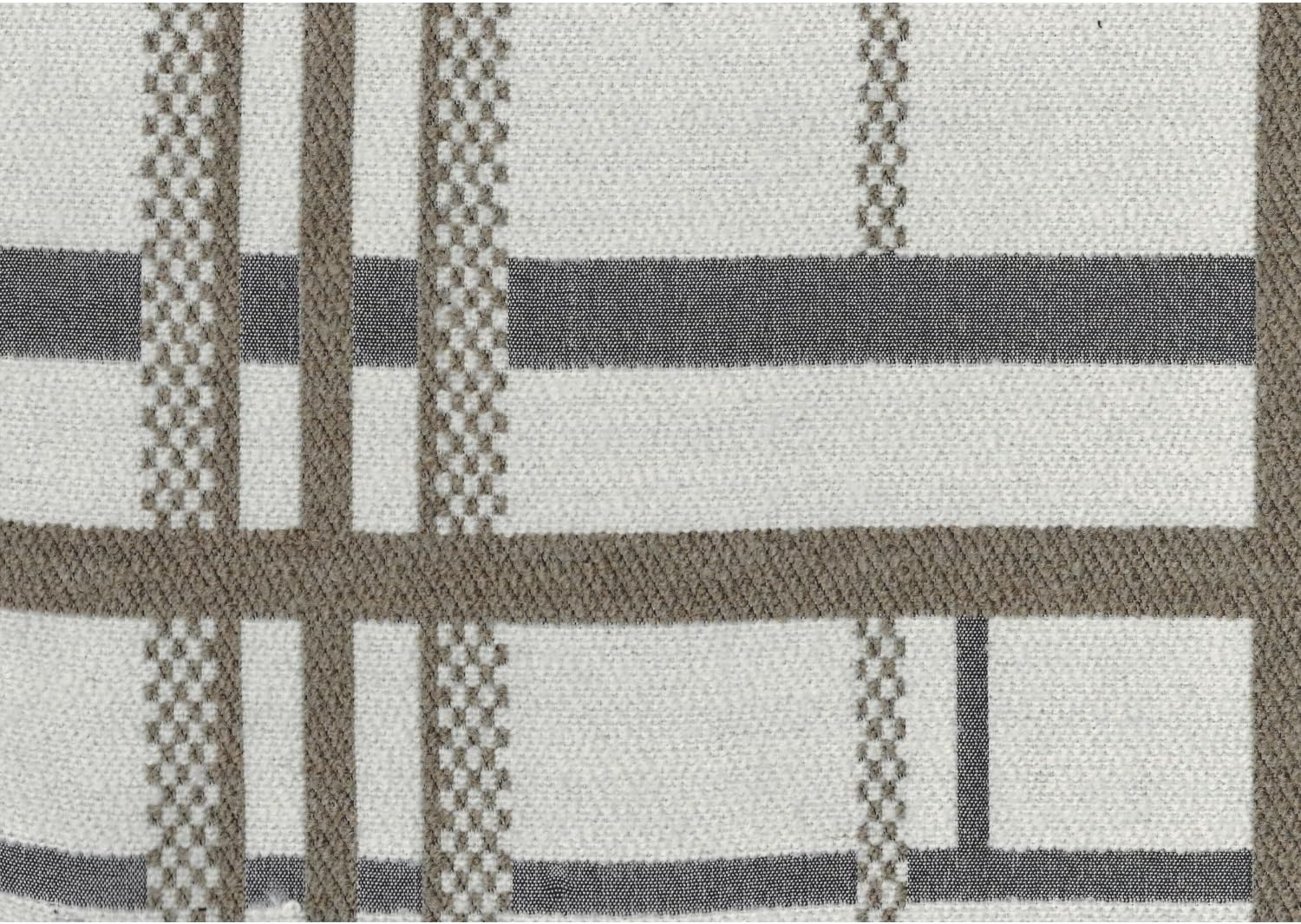 Square Accent Pouf - Multi-Color Jacquard Fabric Ottoman, Footstool & Floor Lounge Seating - Modern Home Décor Accessory