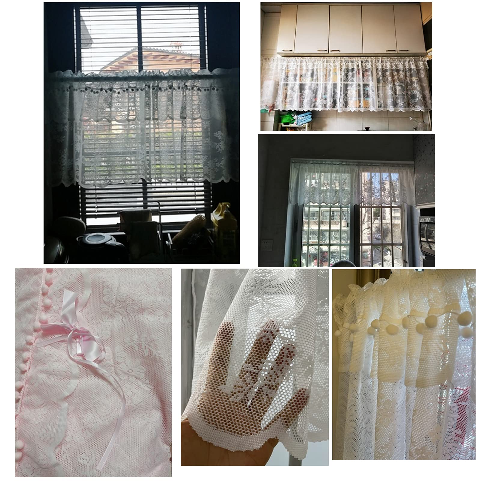 Tenda Da Cucina,Tenda Da Bistrot Voile,Tende Corte,Tende A Disco Da Caffè In Stile Country,Tende Cieche Corte Trasparenti,Tenda A Mantovana Corta A Mezza Finestra Per Balcone,Camera Da Letto,Bagno