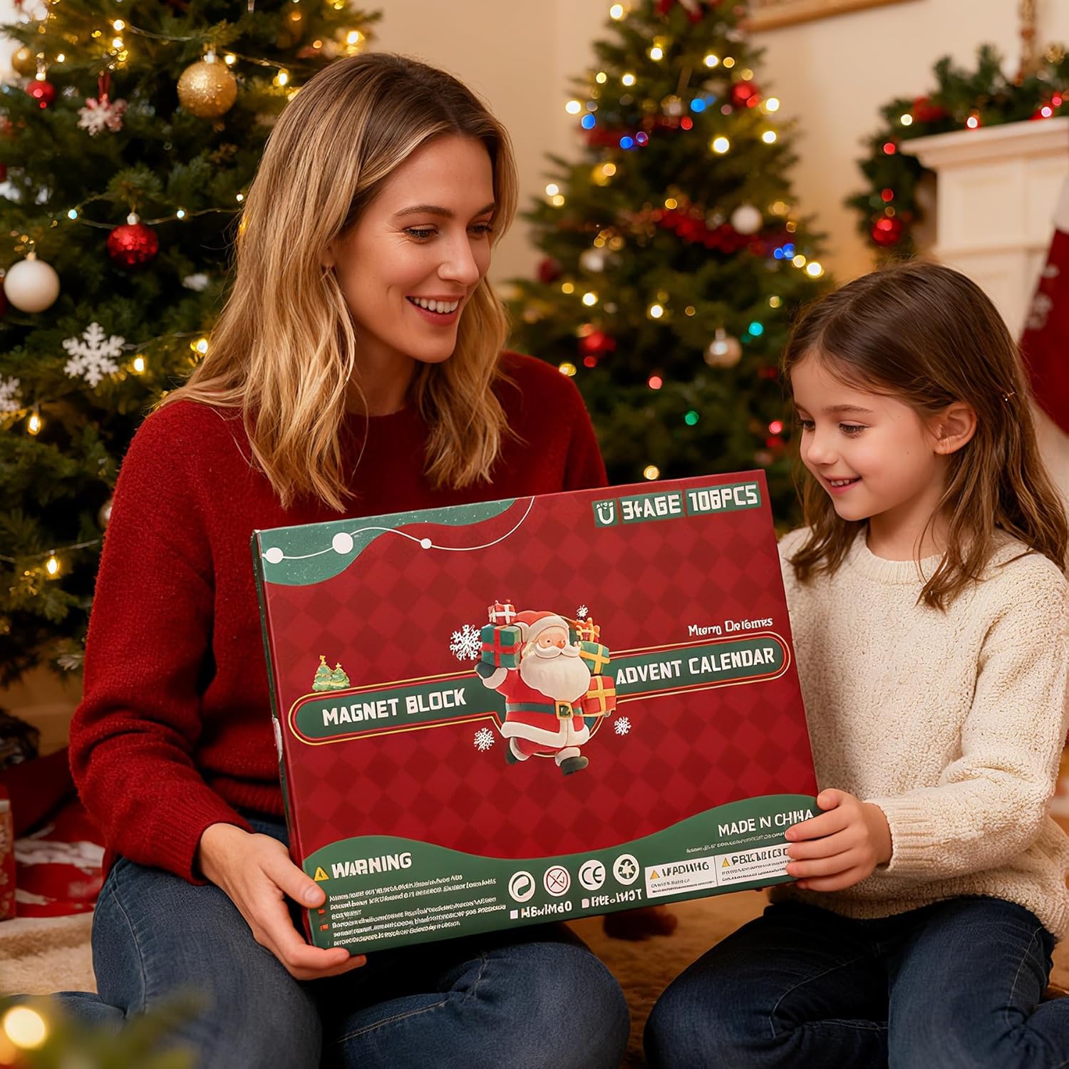 Christmas Blocks, 106PCS Advent Calendar 2025, Building Cube Game,Building Toys for Kids Ages 3-4,5 6 7 8 9 10,Stocking Stuffers Christmas Gifts Block Cube Toy for Toddlers