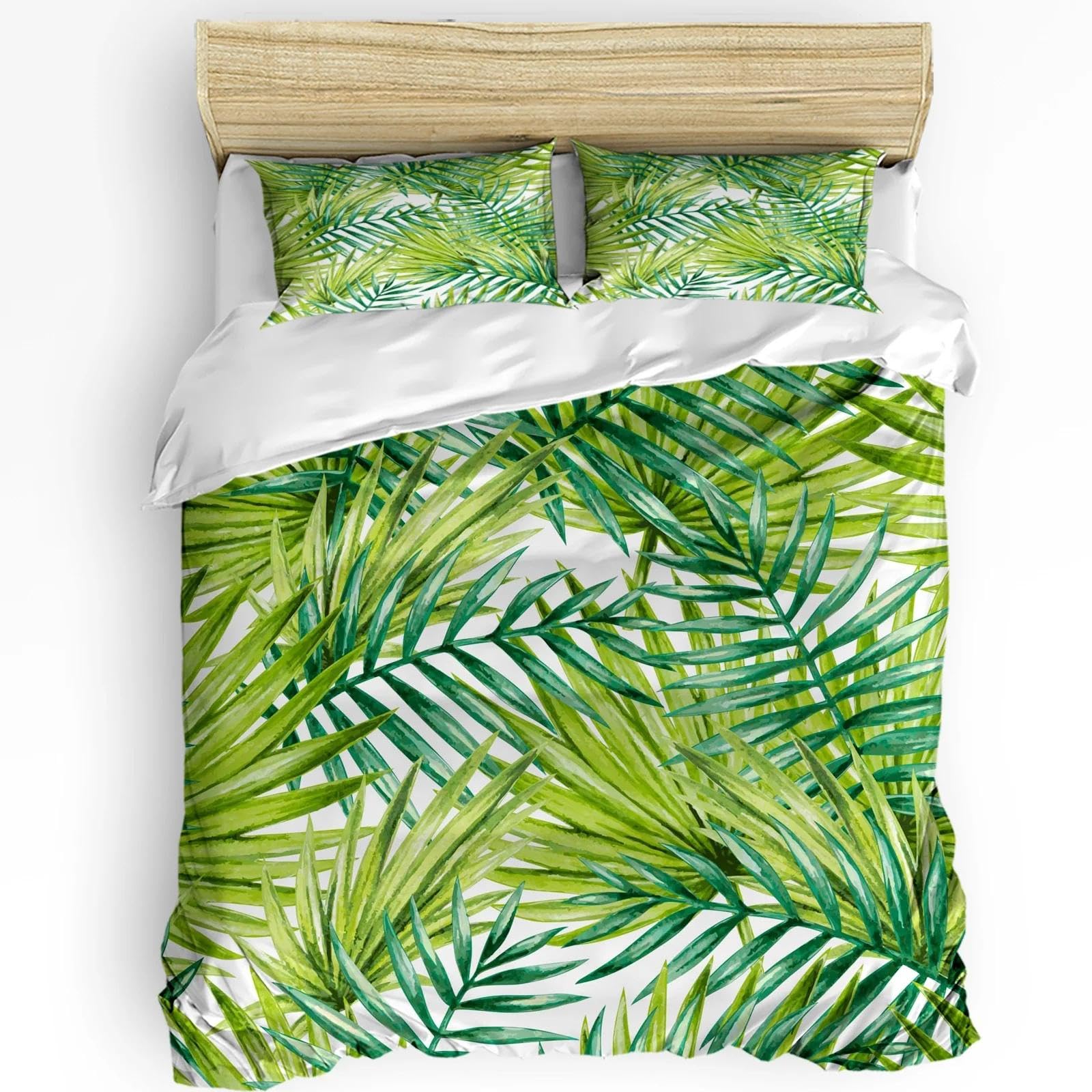 Parure de lit plantes tropicales pour créer une ambiance de jungle urbaine à la maison