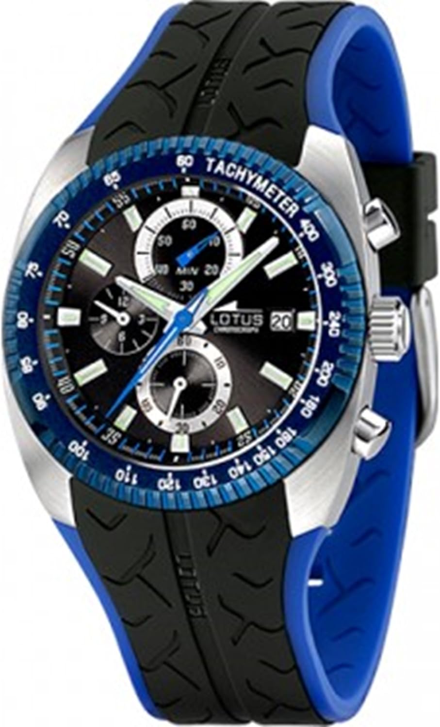 Watx&colors XXL Scubax Orologio Uomo 49mm - Al Quarzo - Cinturino In Gomma - Quadrante Nero - Impermeabile 50m - 3