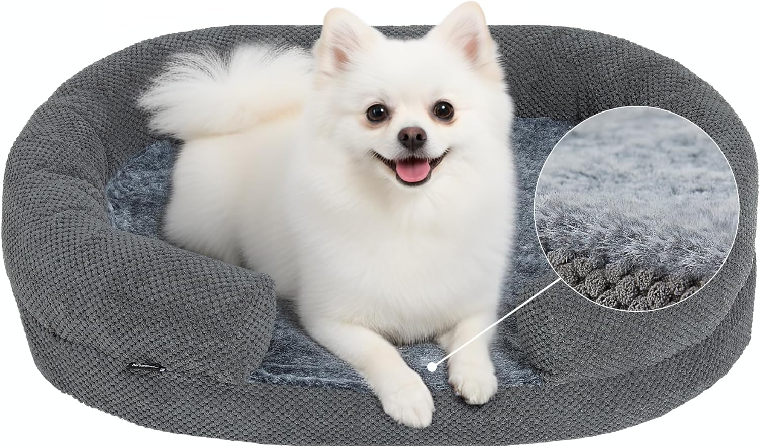 Donut Dog Bed for Small Dogs, 28″ Orthopedic Pet Sofa with Egg Crate Foam, Washable Cover & Non-Slip Bottom, Cozy Cat Couch with Bolstered Sides, Grey (28″) Donut Dog Bed for Small Dogs, 28″ Orthopedic Pet Sofa with Egg Crate Foam, Washable Cover & Non-Slip Bottom, Cozy Cat Couch with Bolstered Sides, Grey (28″)